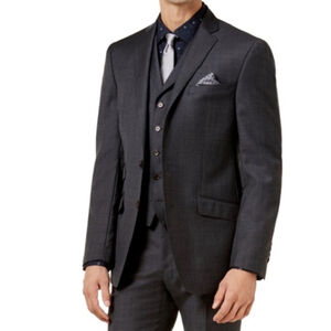 Tallia Mens Two Button Formal Grey Suit Jacket Blazer Sports Coat- 44 reg - NWT